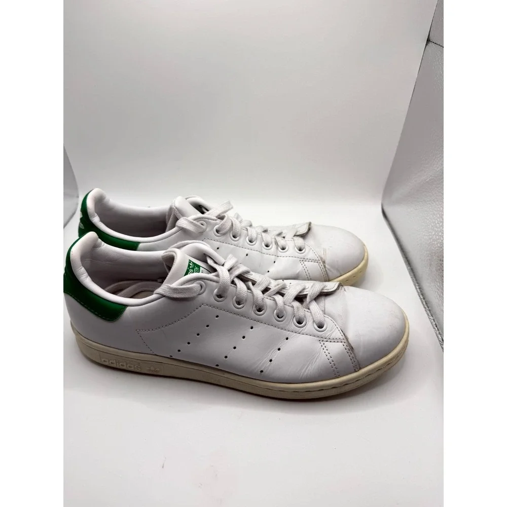 Adidas Stan‎ Smith M20324 Mens 8 Sneaker Cloud White Green Leather Tennis Shoes